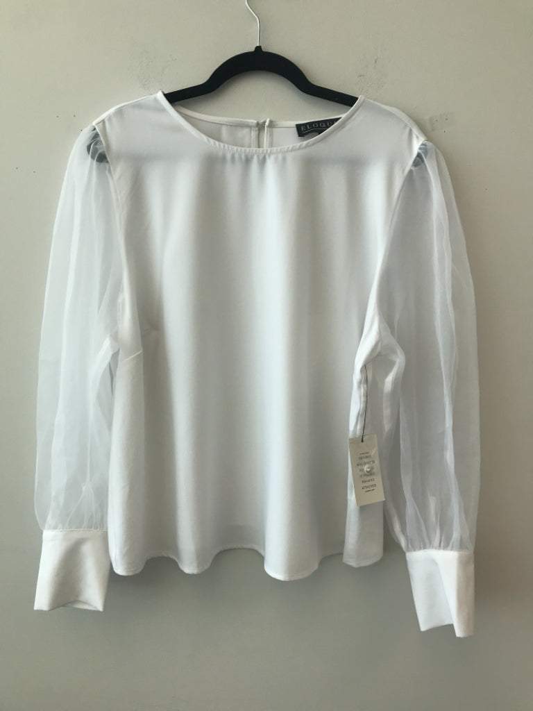 Eloquii Size 18 Polyester Blend White Blouse NWT