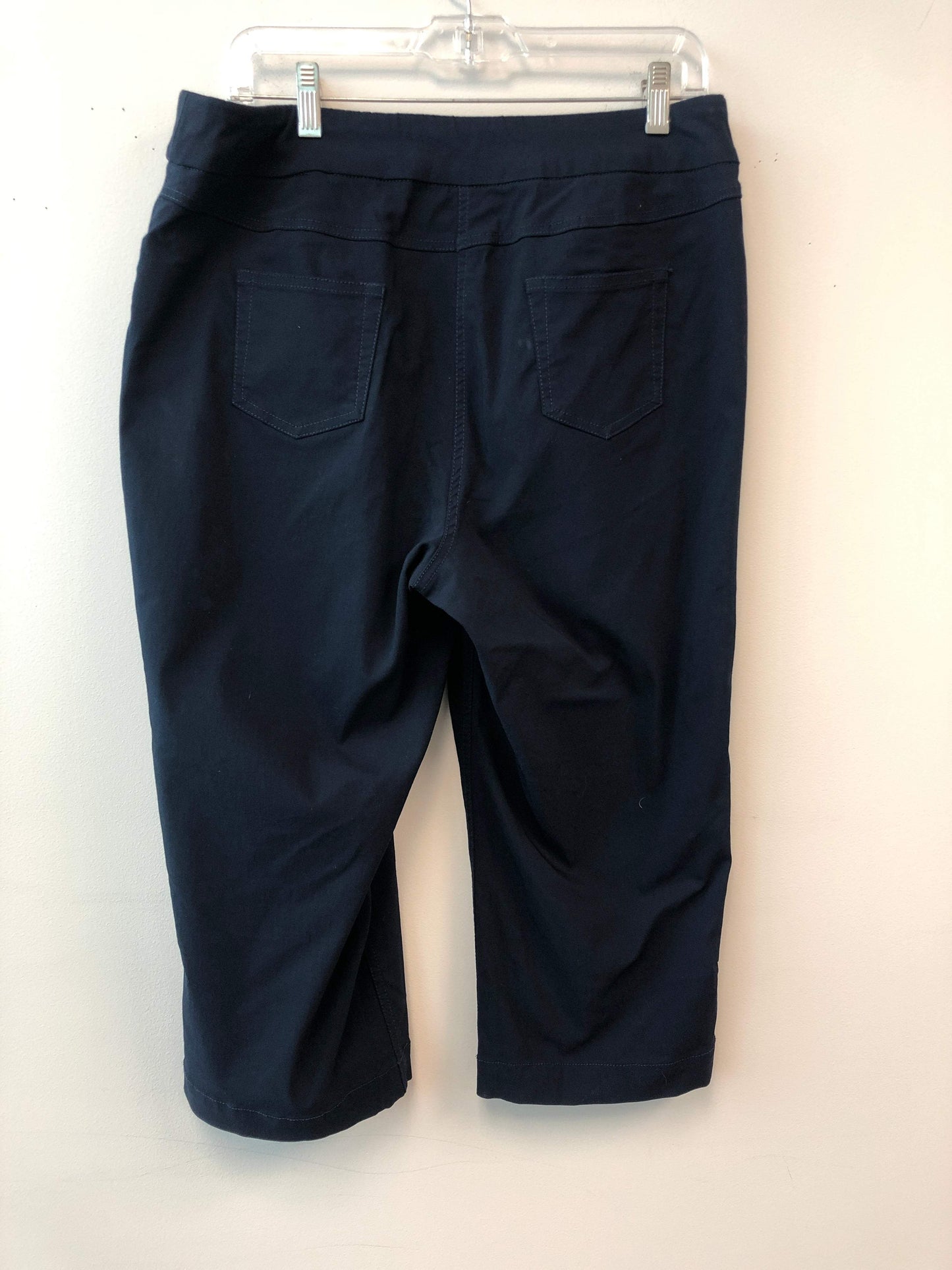 Slim- Sation Size 16 Navy Blue Rayon Blend Golf Capri Pants