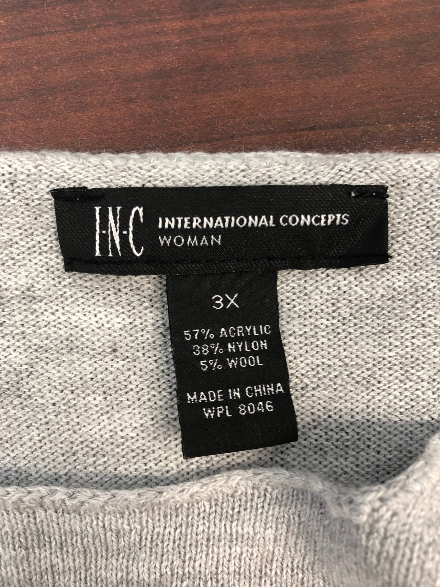 INC 3X Black Acrylic Blend Sweater NWT