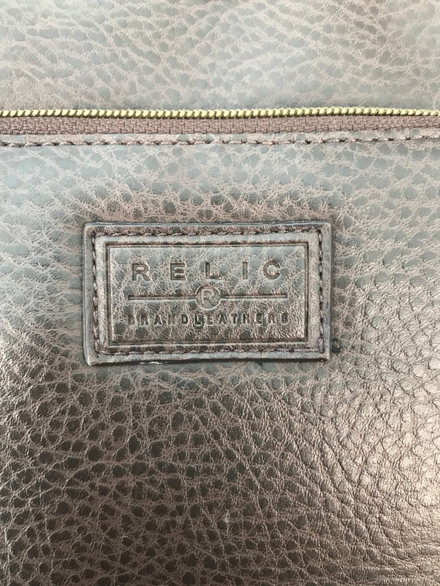 Relic Brown Leather Cross-Body Bag