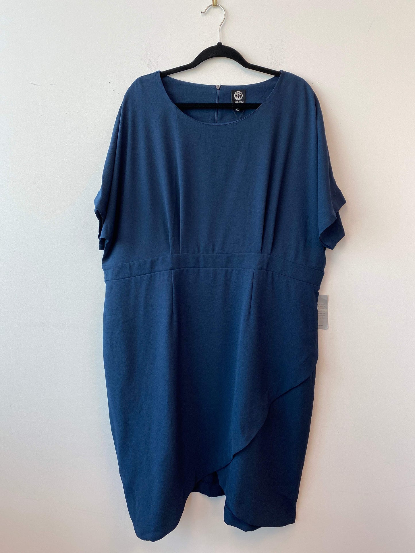 Bobeau 2X Navy Short Sleeve Dress NWT