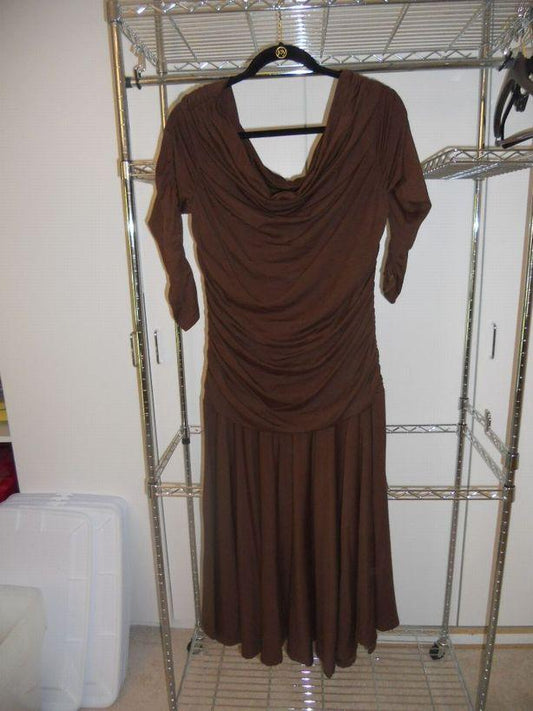 Melissa Masse Size X-Large Brown Dress