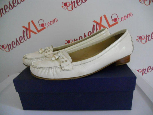 Stuart Weitzman Size 11 White Patent Loafer