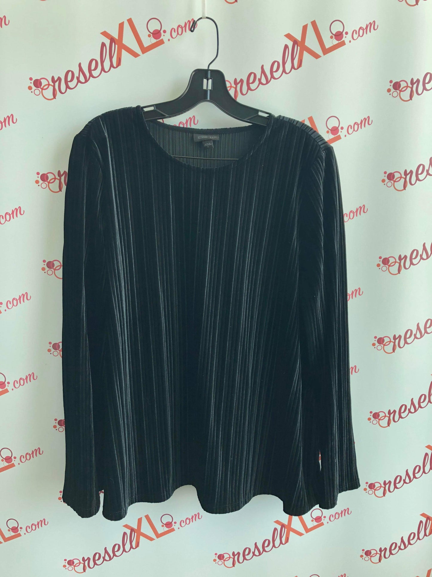 J. Jill Size XL Black Velvet Blouse