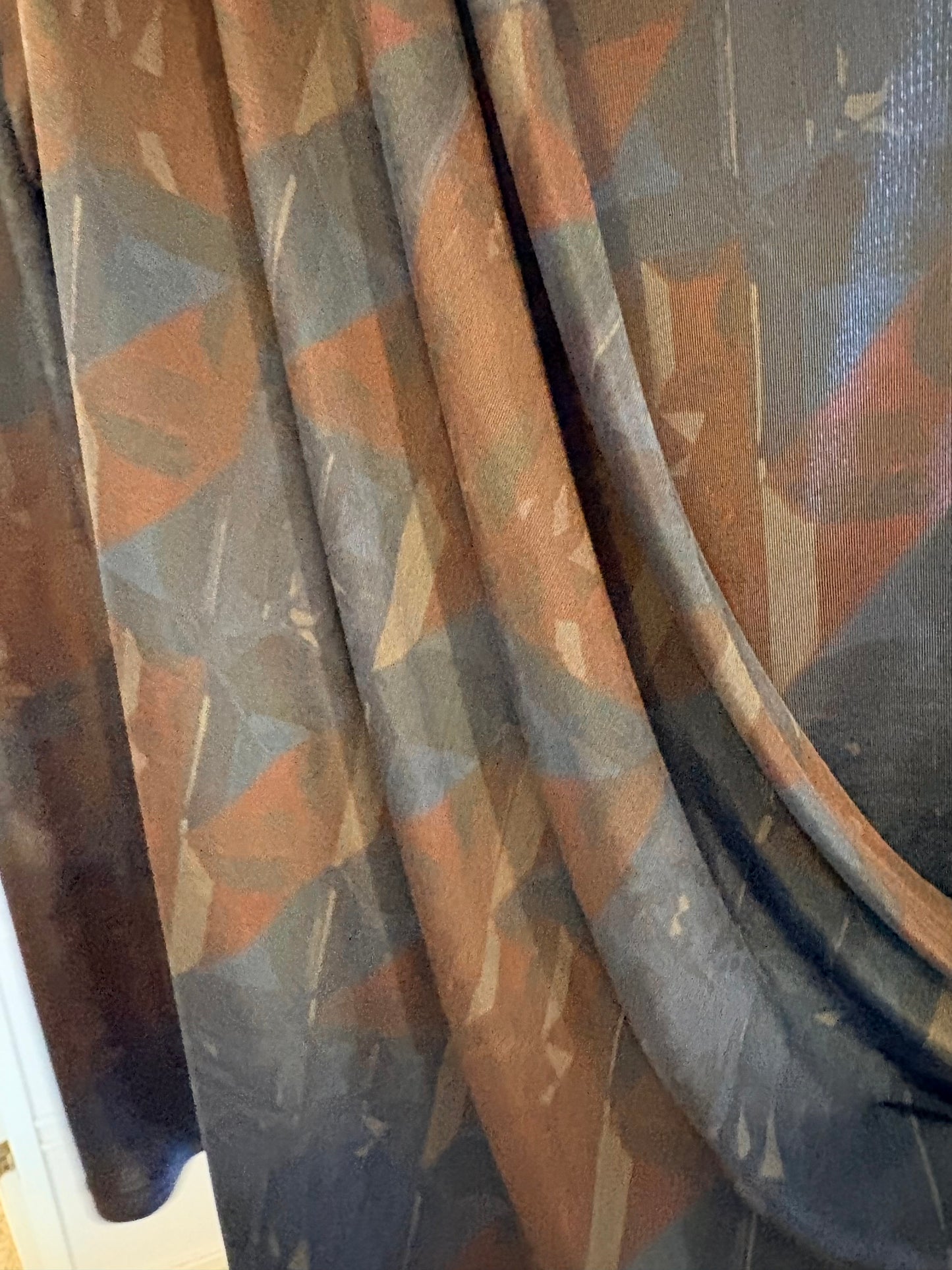 Marina Rinaldi Sport Brown & Blue Abstract Pattern, Wrap Style Dress Size L / 16
