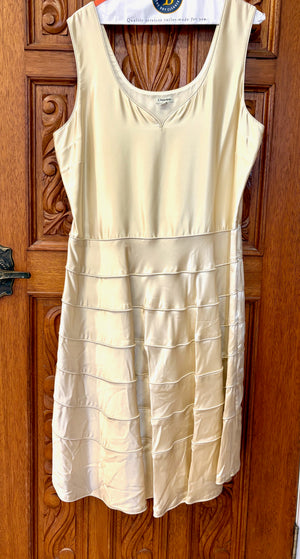 J. Peterman Cream Satin Dress Size 18