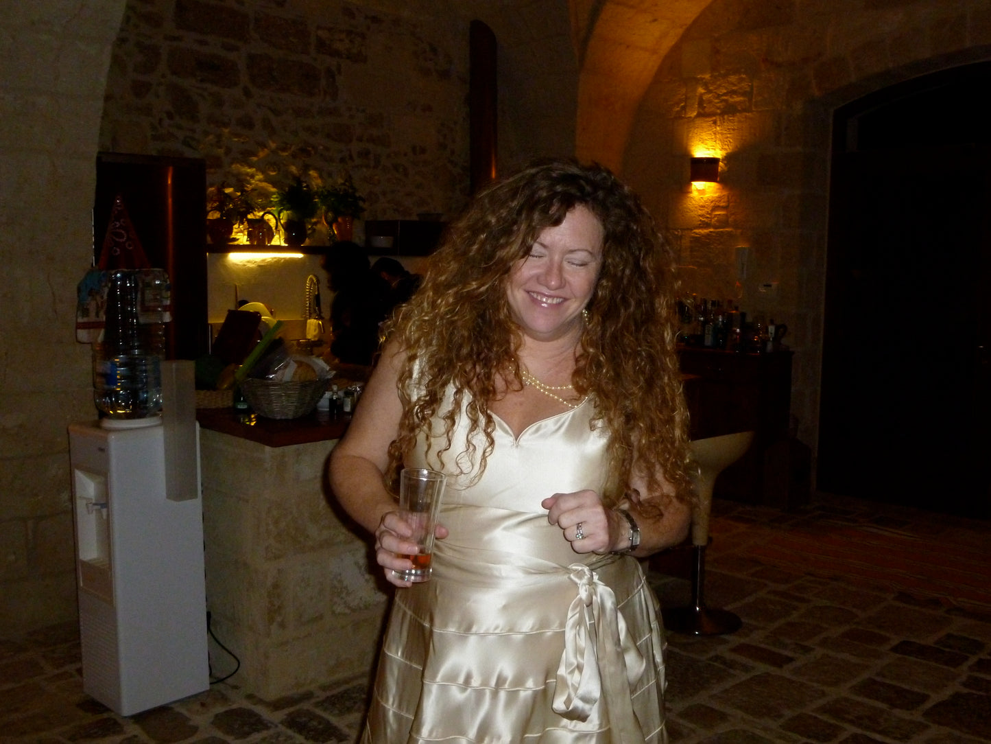 J. Peterman Cream Satin Dress Size 18