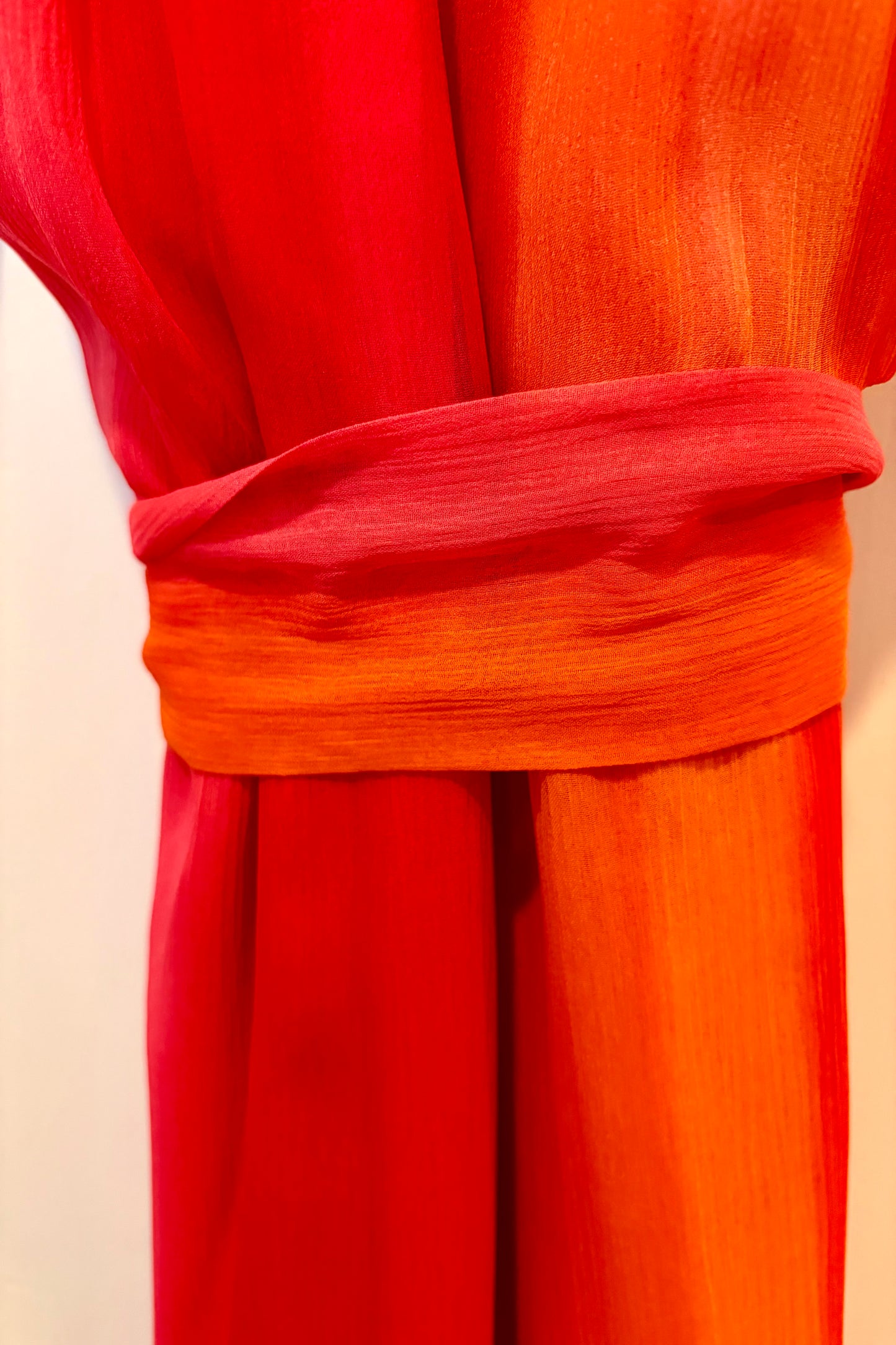 Lauren by Ralph Lauren Orange & Pink 100% Silk Dress Size 16