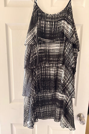 Yoek Black & White Dress & Jacket Plus Size L