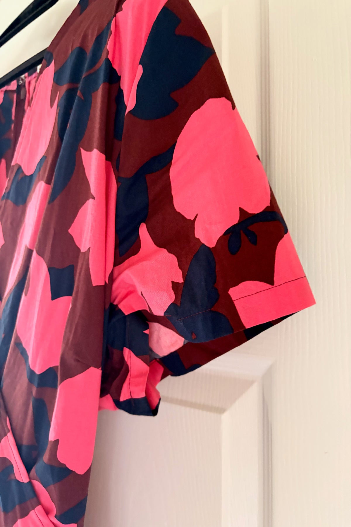 Boden Pink, Blue & Aubergine Wrap Style Dress