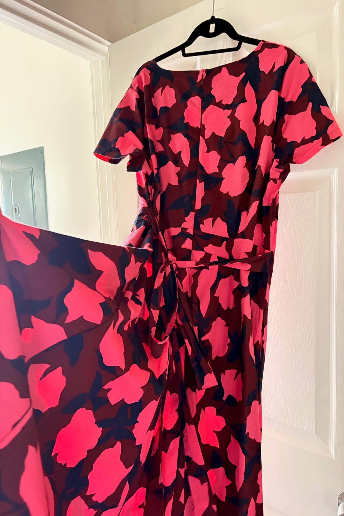 Boden Pink, Blue & Aubergine Wrap Style Dress