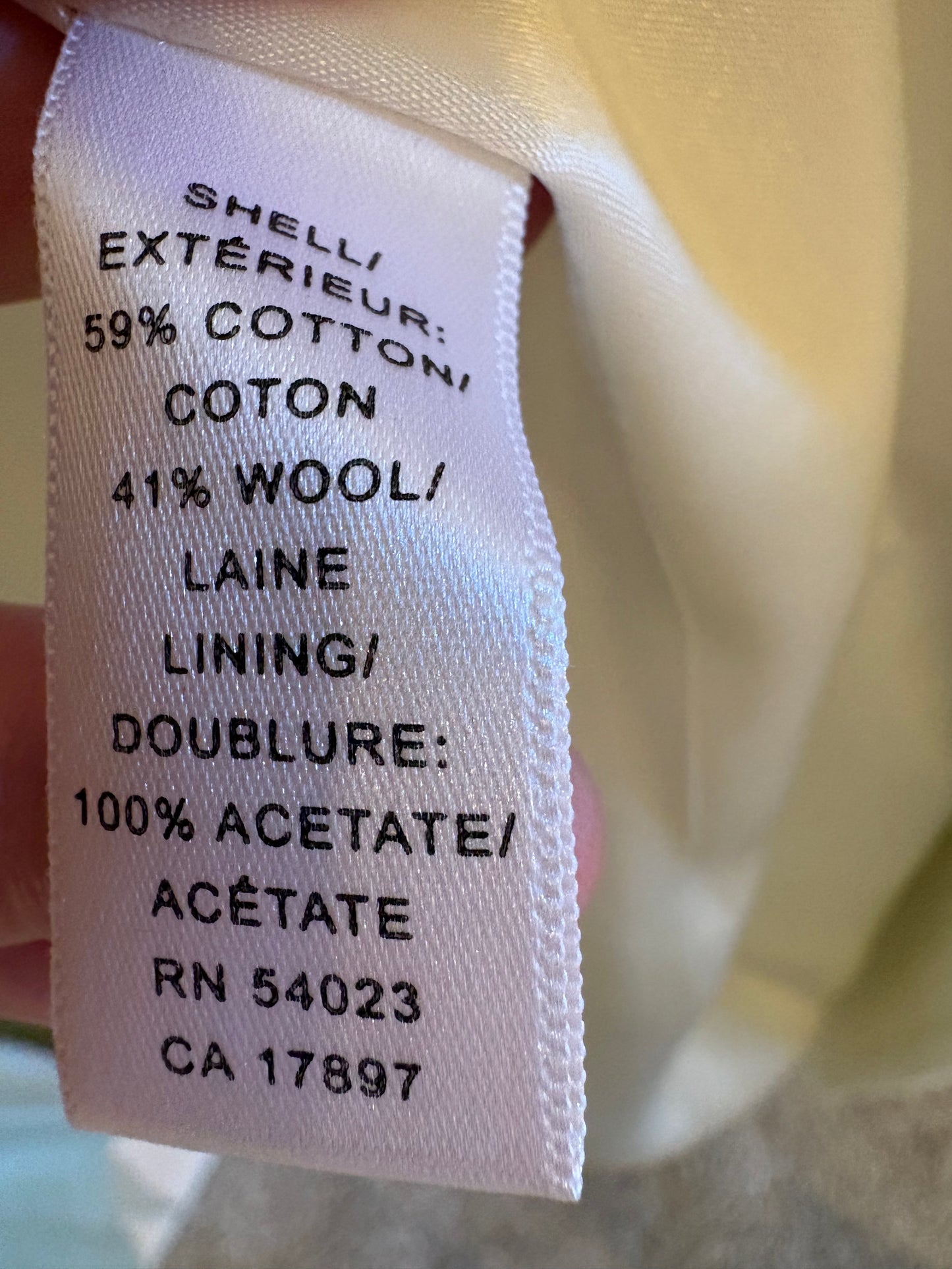 Banana Republic Light Green Coat with White Polka Dots, Size XL