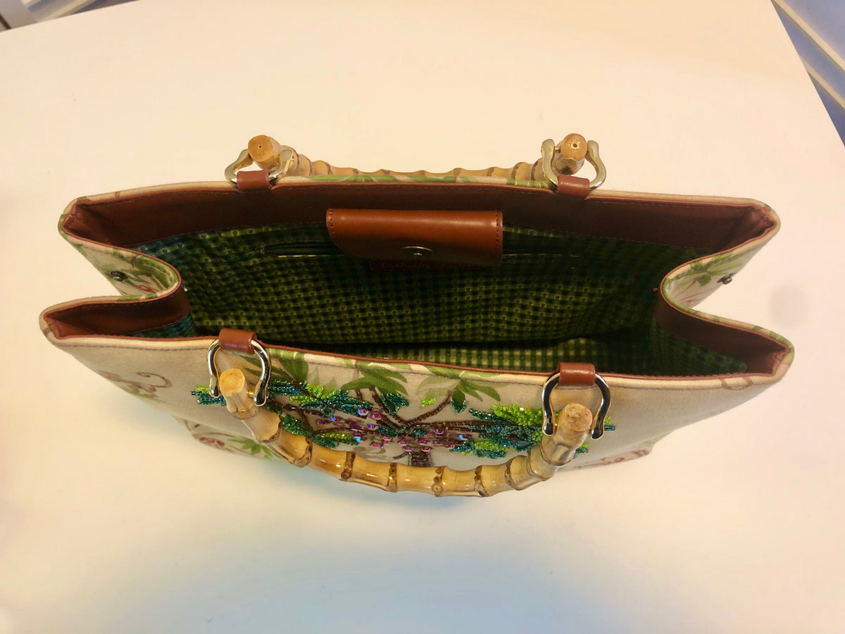 Isabella Fiore Tote Palm Trees & Monkeys
