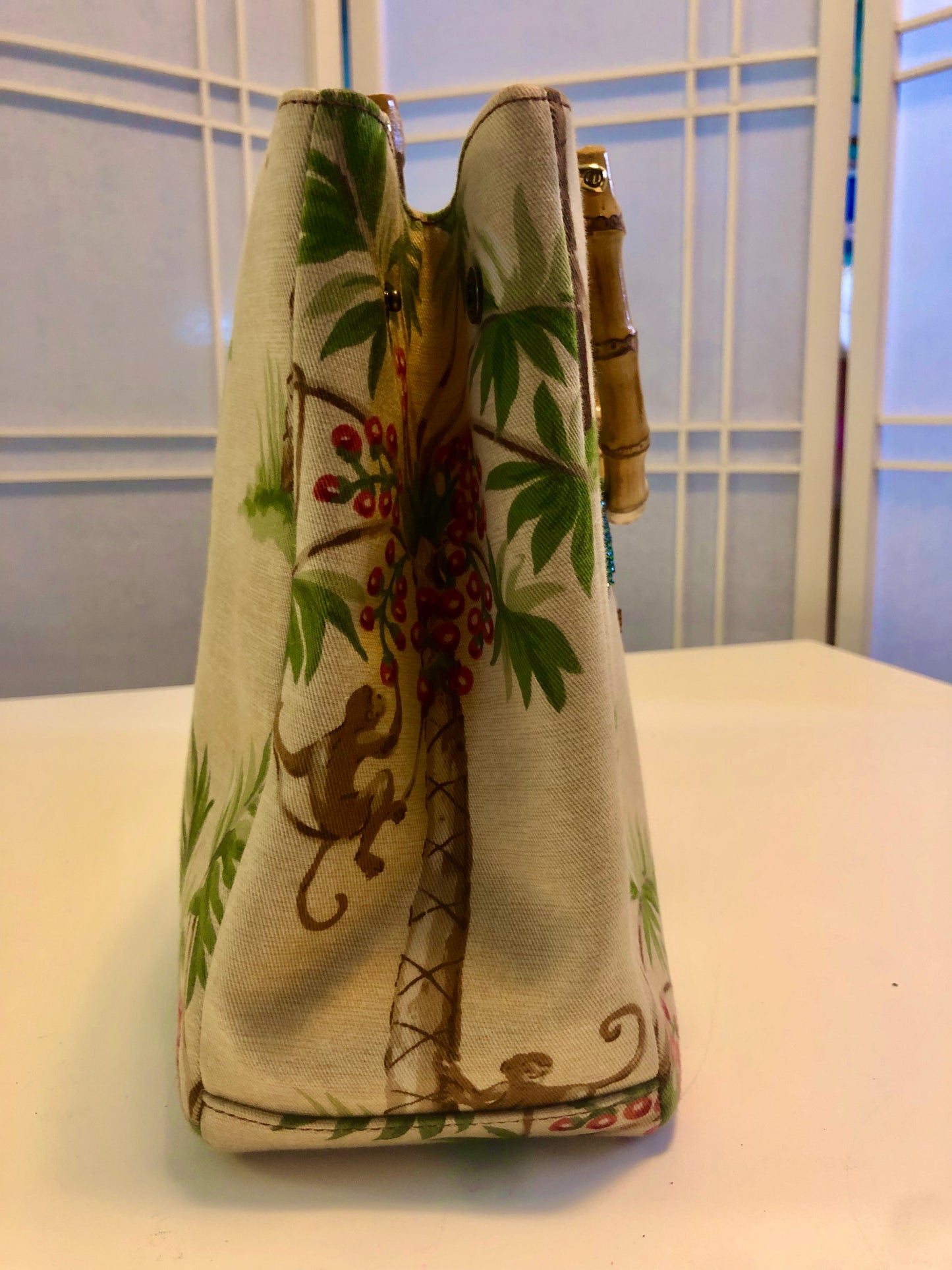 Isabella Fiore Tote Palm Trees & Monkeys