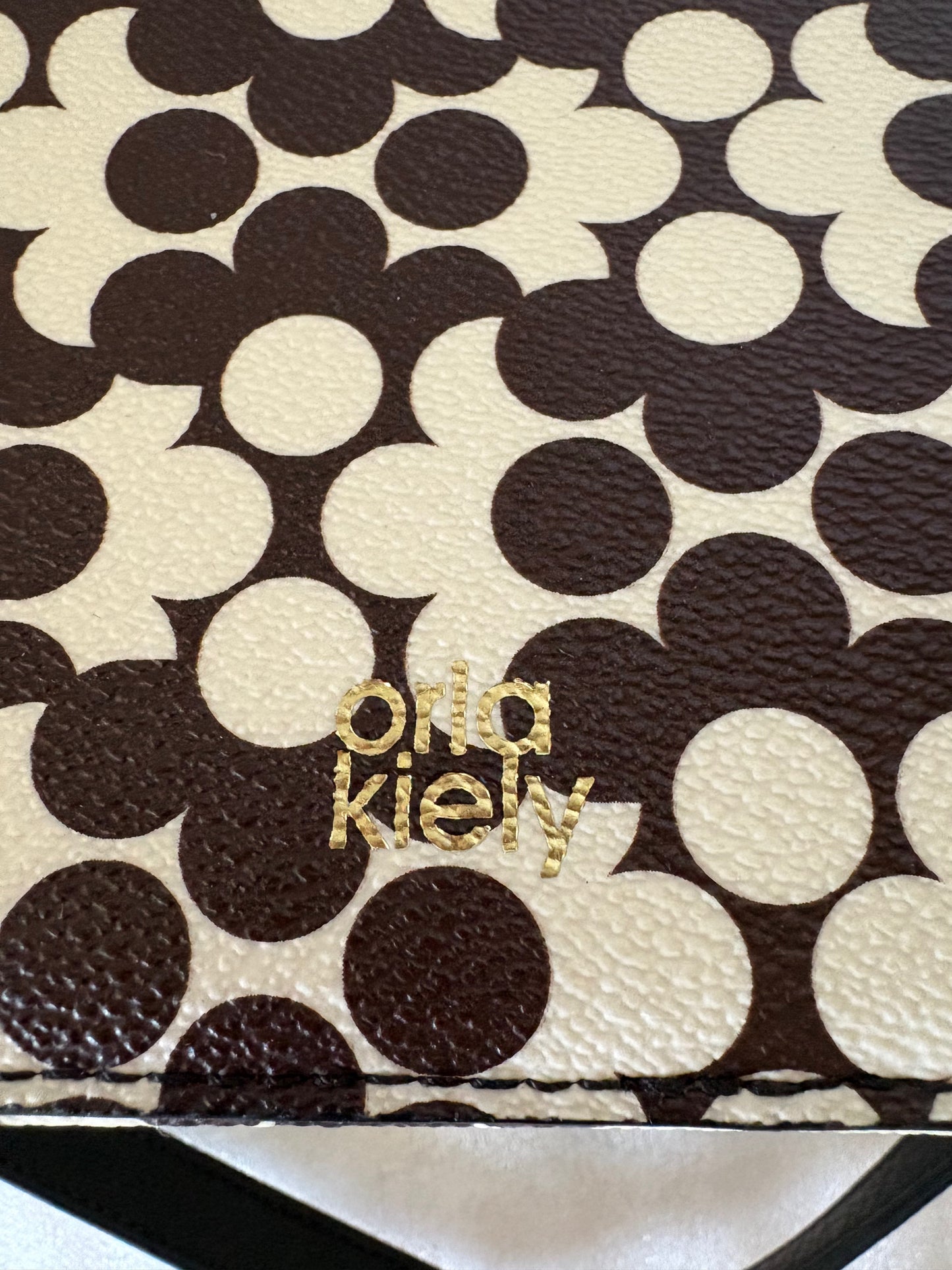 Orla Kiely Tote Bag Brown and White Abstract Flowers