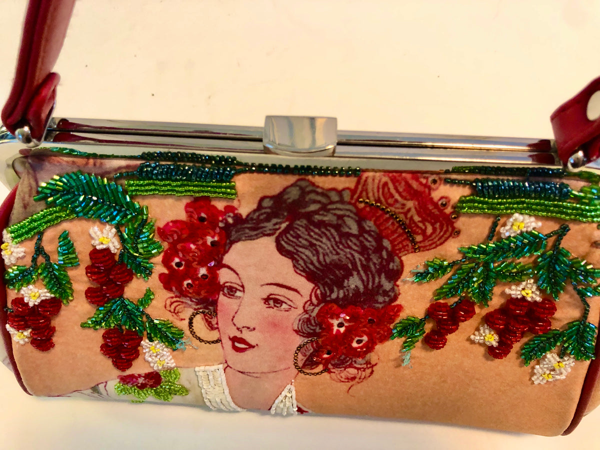 Isabella Fiore Flamenco Dancer Handbag with Beaded Embellishments
