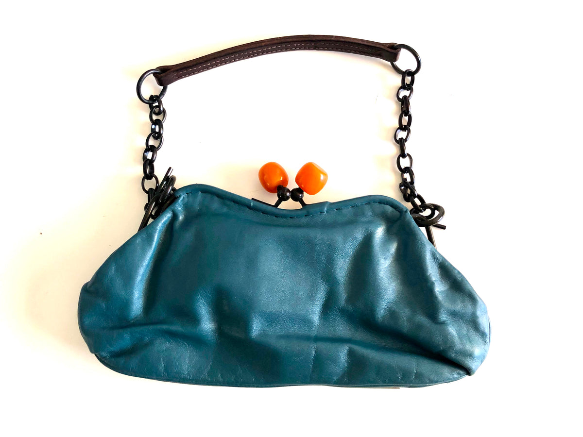 Jamin Puech Handbag with Carnelian Gemstone Clasp & Amazing Details