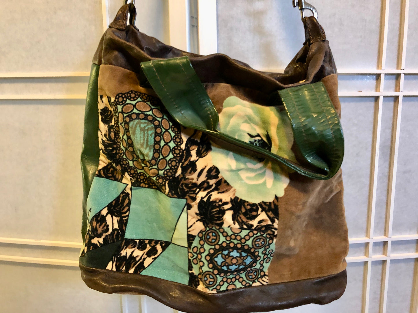 Maliparmi Italian Large Velvet Tote Bag