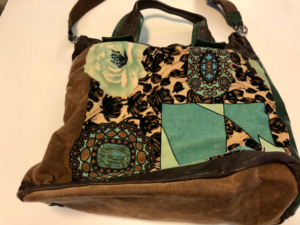 Maliparmi Italian Large Velvet Tote Bag