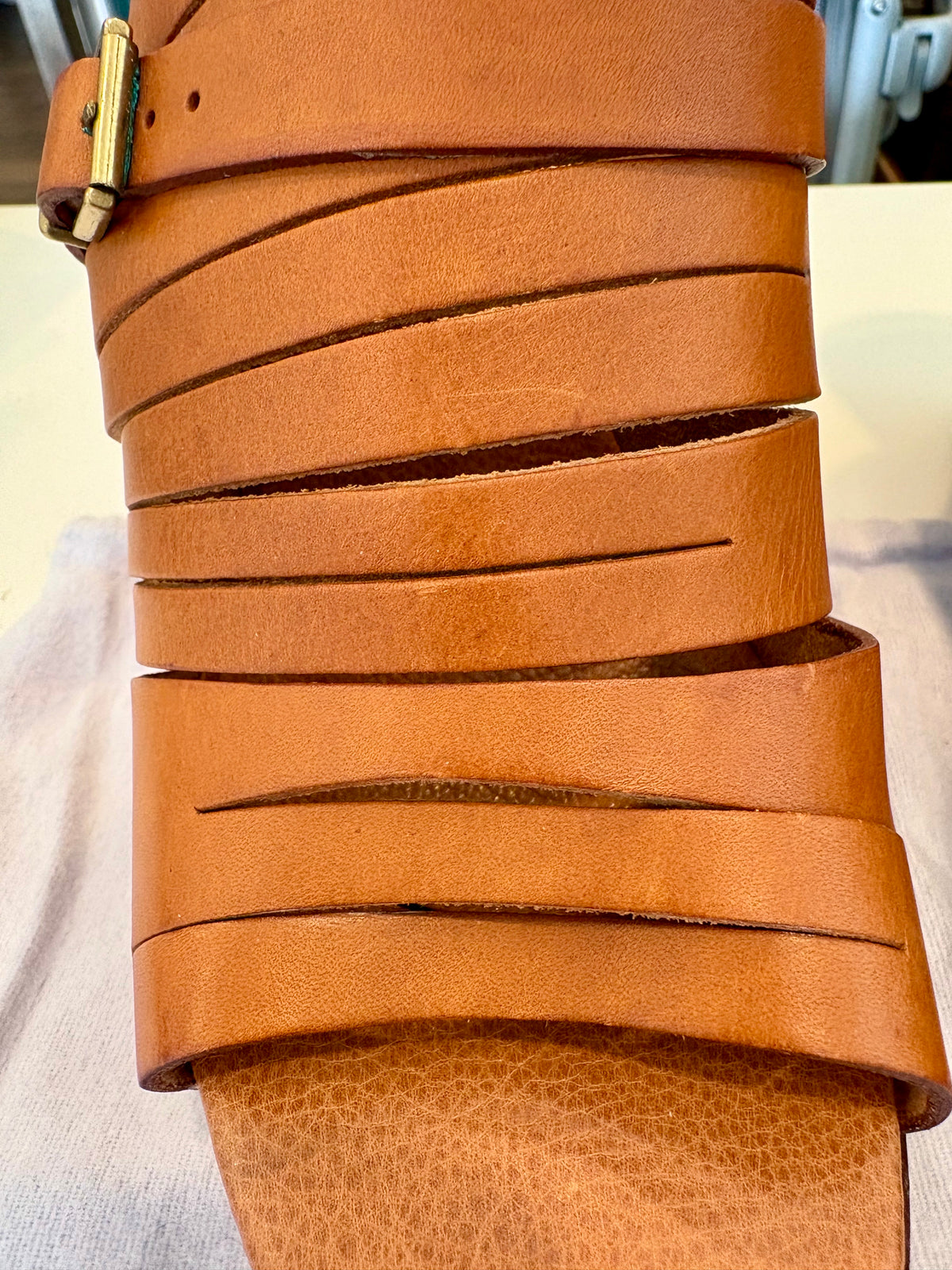 Robert Clergerie Tan Leather Platform Sandals