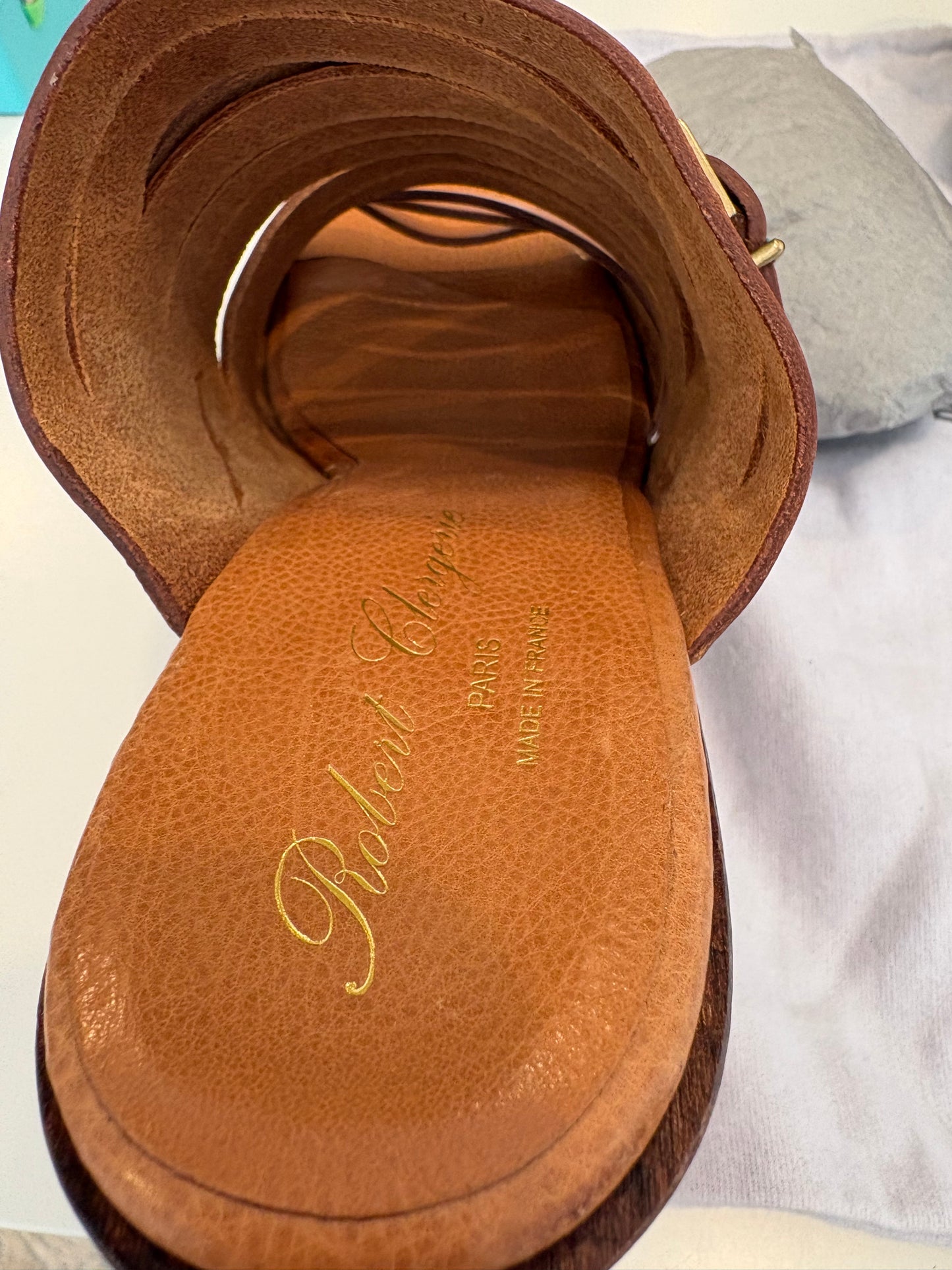 Robert Clergerie Tan Leather Platform Sandals