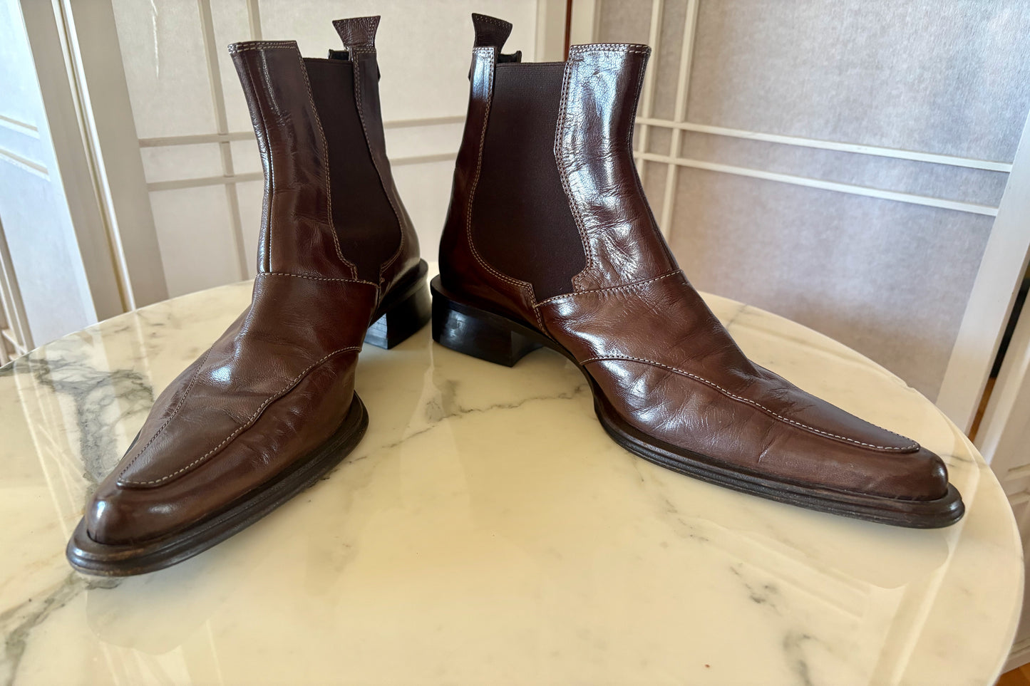 FABI Italian Western Style Ankle Boots Size 40