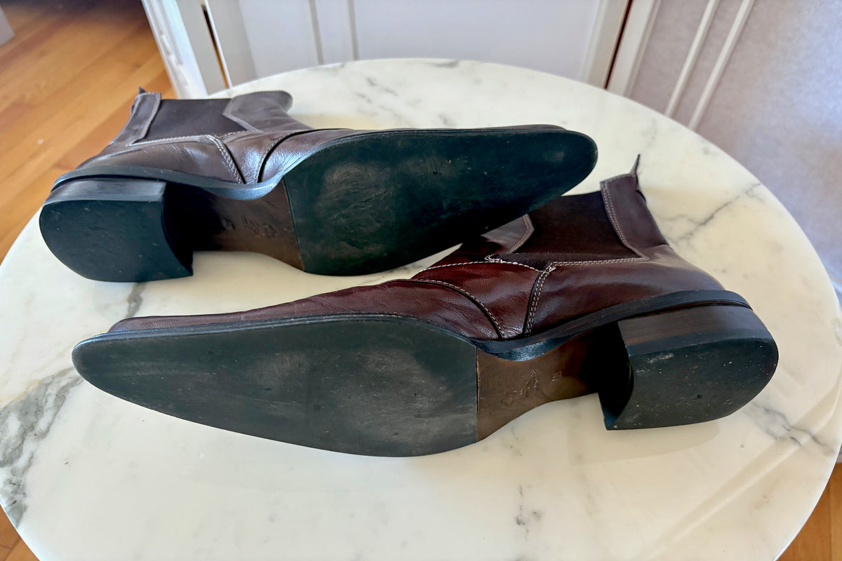 FABI Italian Western Style Ankle Boots Size 40