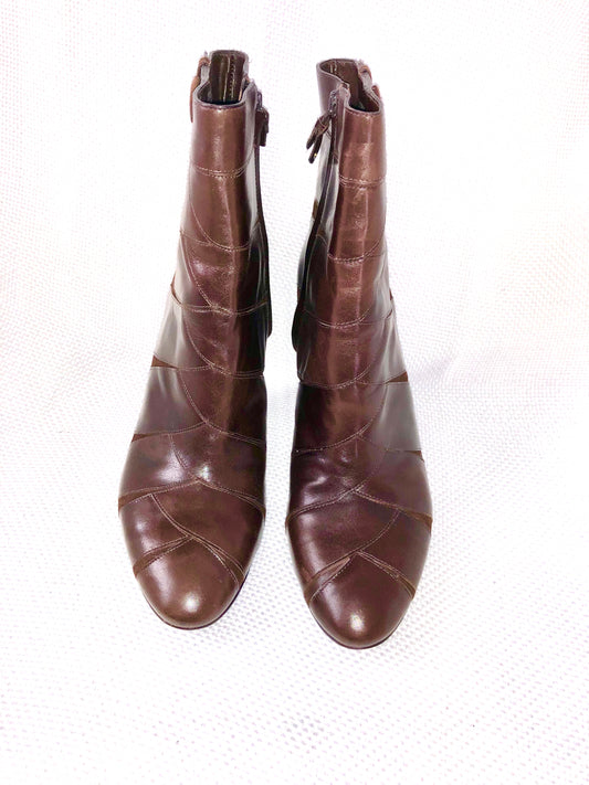 Cole Haan Brown Leather & Suede Boots Size 9 1/2 B