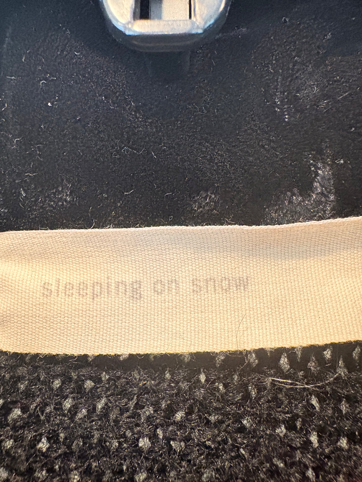 Vintage Y2K Sleeping on Snow Long Black Knit Cardigan with Floral Embroidery