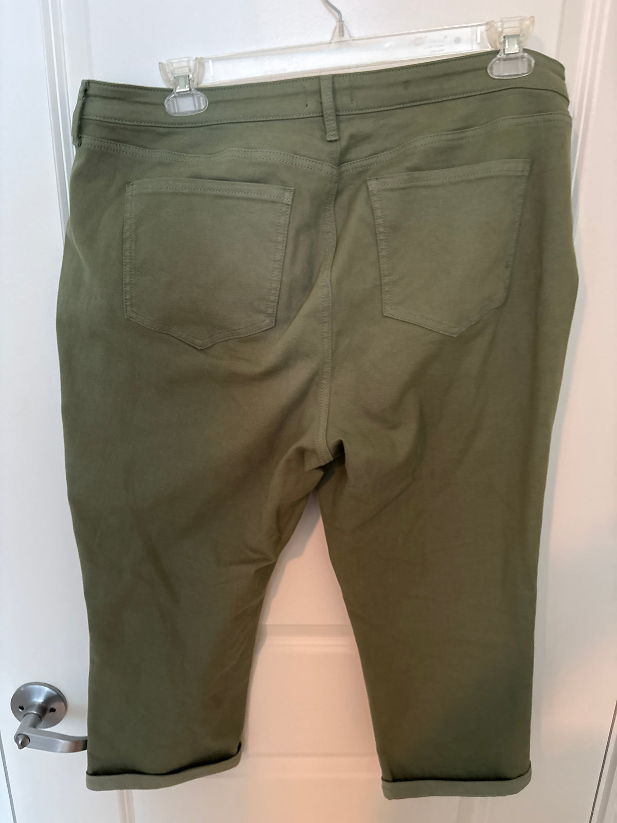 NYDJ Olive Green Capri Pants Women's 16w Stretch Denim