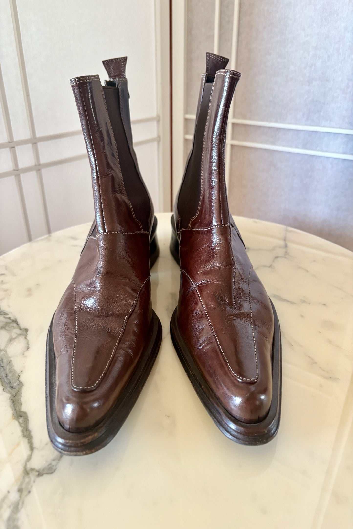 FABI Italian Western Style Ankle Boots Size 40