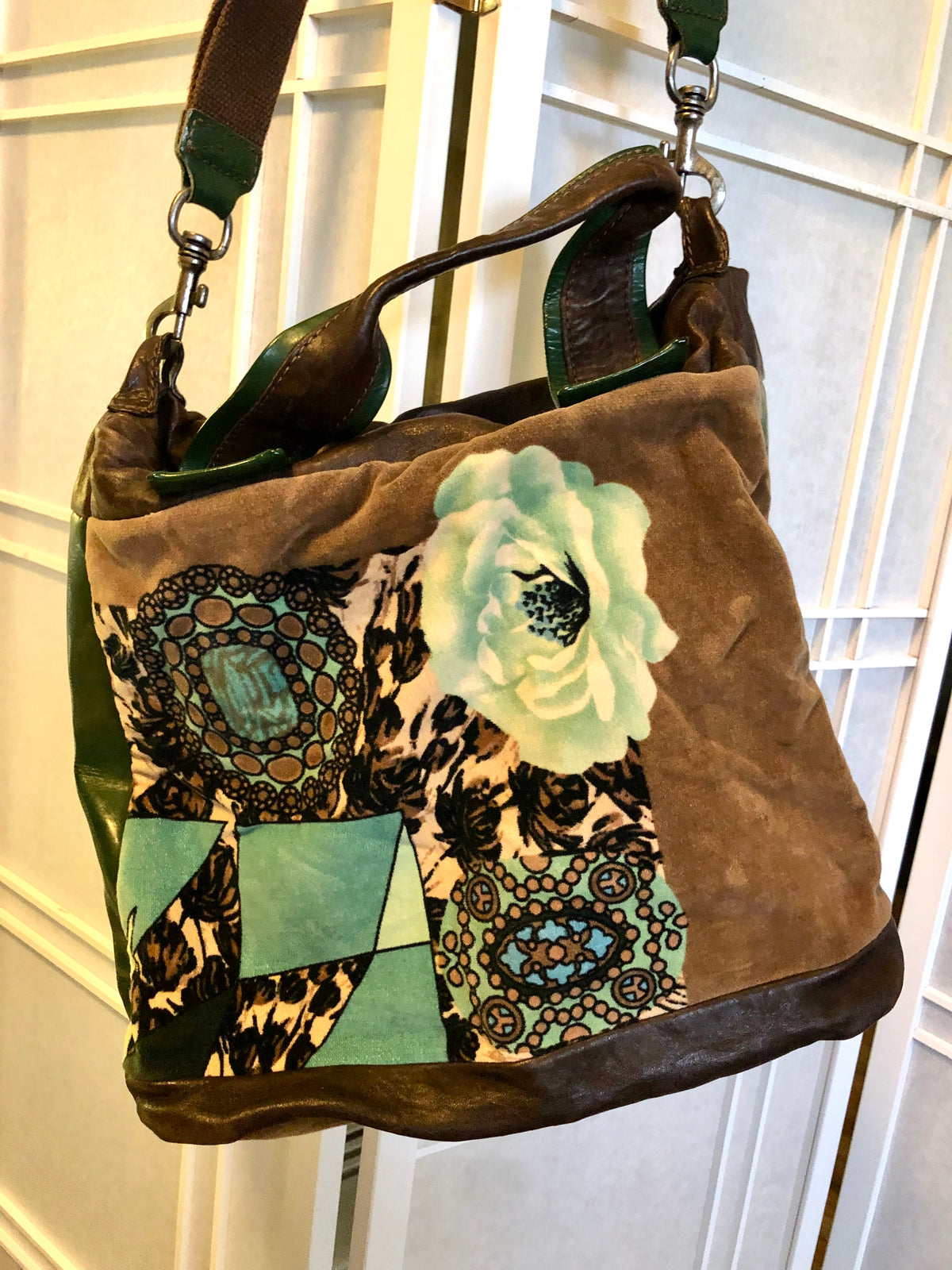Maliparmi Italian Large Velvet Tote Bag